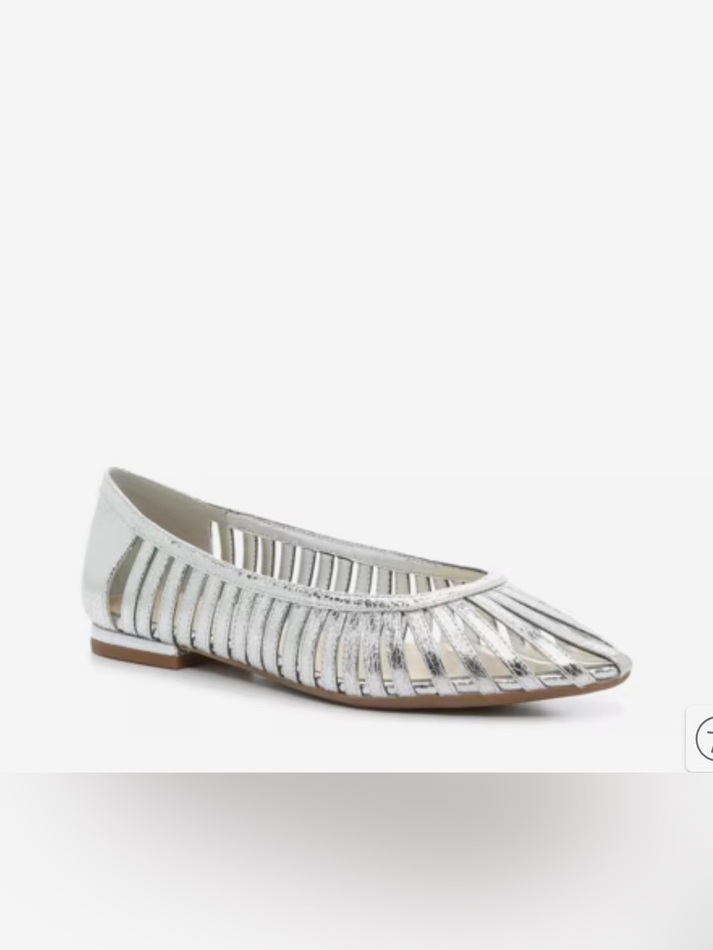 Jessica Simpson silver Crinah flat slip on shoes size 7
